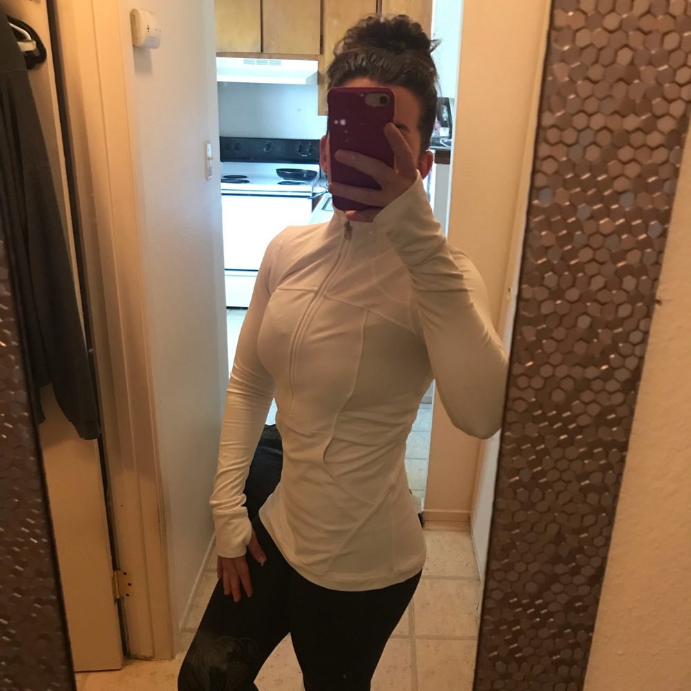 Lululemon half zip white size 6